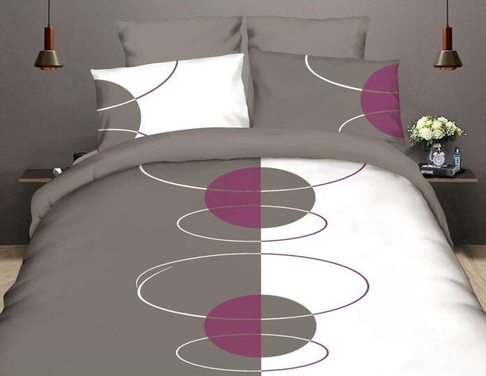 Image du produit Vedia Fourre de duvet «Tania» 200 x 210 cm + 2 taies d'oreiller 65 x 65 cm, violet (Set de linge de lit, 65 x 65 cm, 200 x 210 cm)