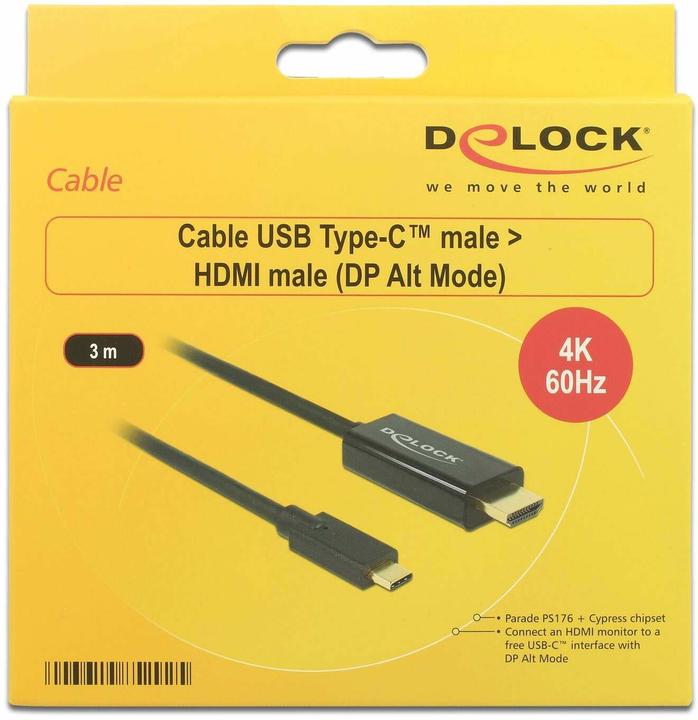 Produktbild Delock Thunderbolt 3| USB Typ C — HDMI (Typ A) (3 m)