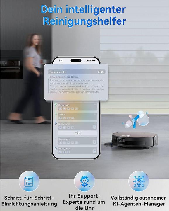 Immagine prodotto Ecovacs X11 Pro Omni (19500 Pa, Rullo)