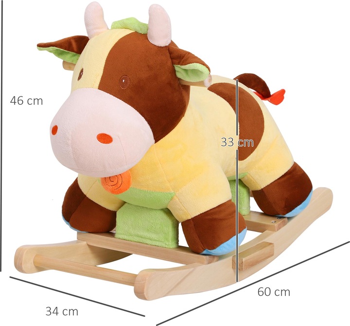 Produktbild Homcom Kinder Plüsch-Schaukeltier als Kuh