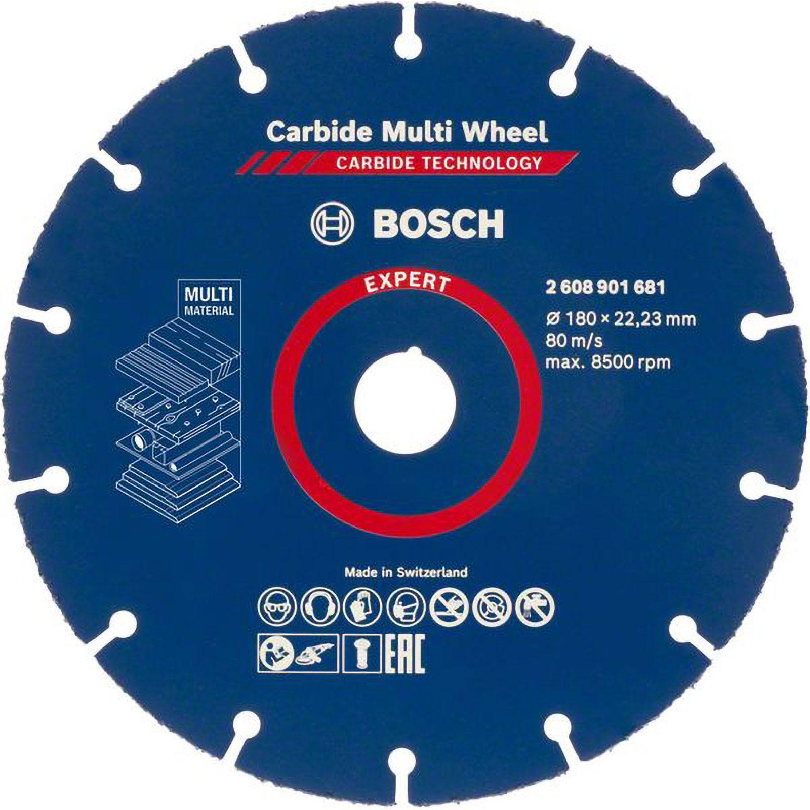 Bosch Professional Zubehör, Sägeblatt, Expert Carbide Multi Wheel Trennscheibe, 180 mm, 22,23 mm