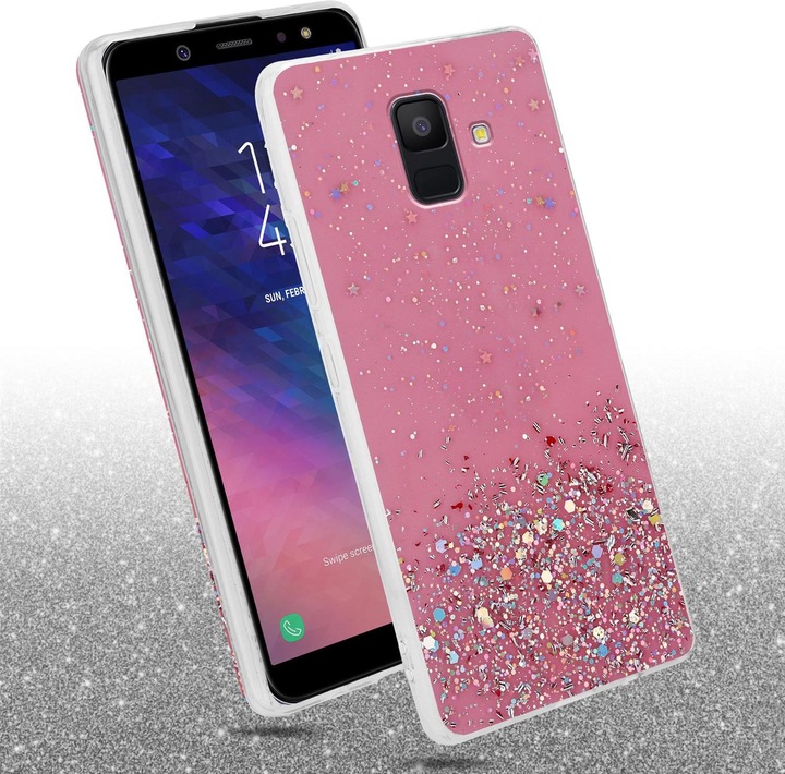 Actual product image Cadorabo TPU cover sparkling glitter (Samsung Galaxy J6 (2018))