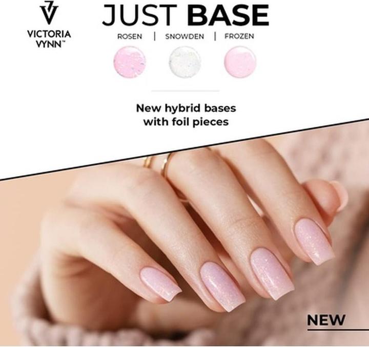 Actual product image Visconti Di Modrone Victoria Vynn Just Base Snowden Hard & Long Nails UV LED Hybrid Gel Polish 8ml (Rose, Base coat)