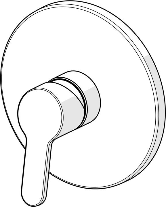 Actual product image Hansa Hansaprimo shower fitting, ready-mounted set, concealed, round rosette, 89919003