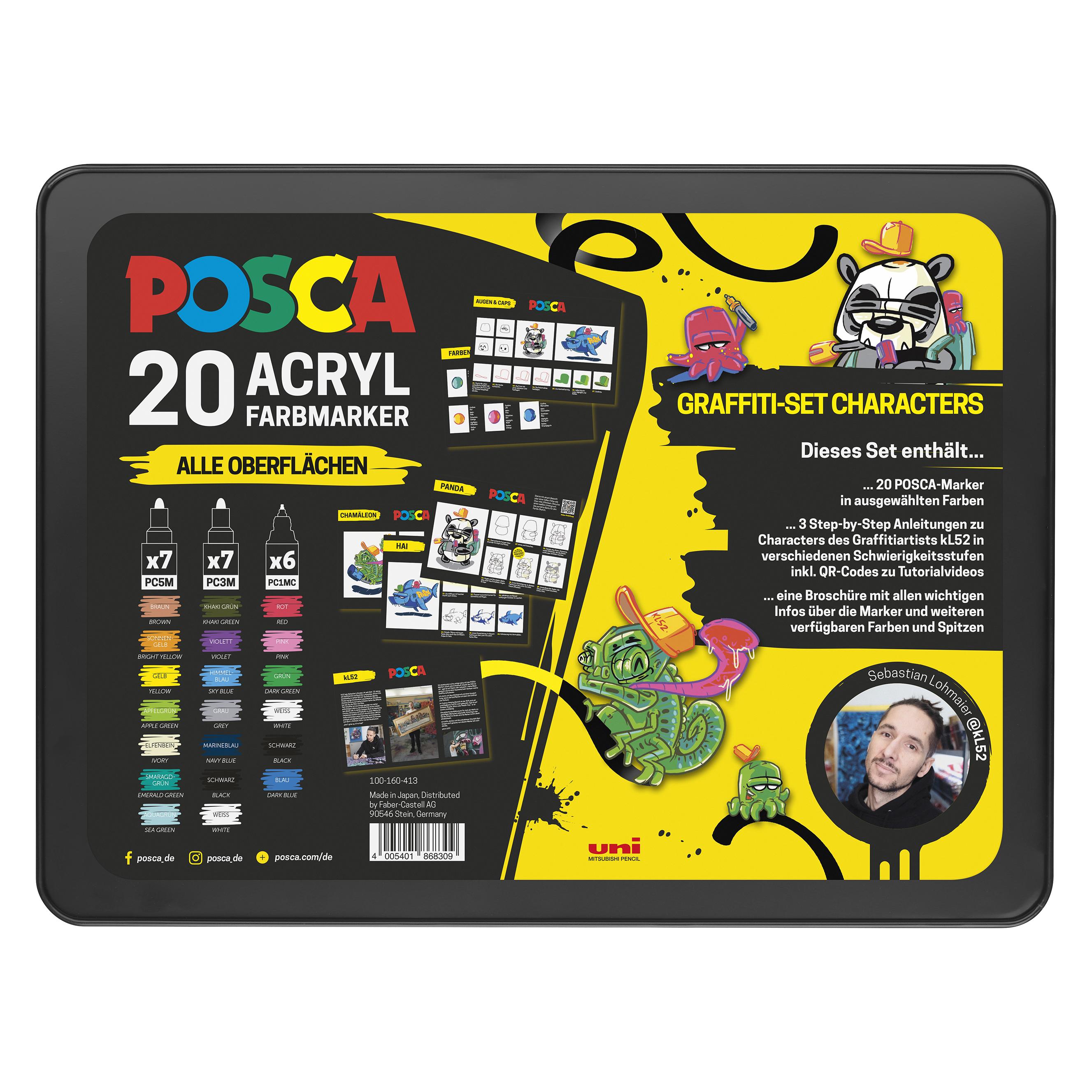 Posca Marker Metalletui Graffiti (20x) (186830)