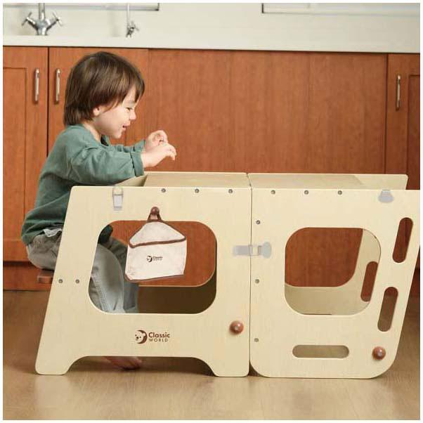Produktbild Classic World Lernturm und Tisch aus Holz, 2-in-1, verstellbar, 90