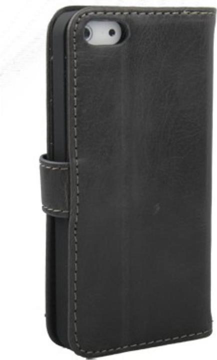 Produktbild König Design Handyhülle Echtleder Quer für Handy Apple iPhone 5 / 5S (Apple iPhone 5, Apple iPhone 5s)