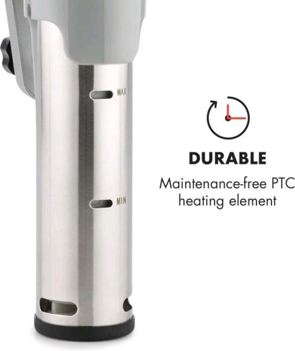 Actual product image Klarstein Quickstick Flex Silver Sous Vide Slow Cooker