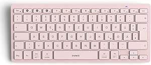 Inateck Keyboard BT QWERTZ pink (DE, Sans fil)