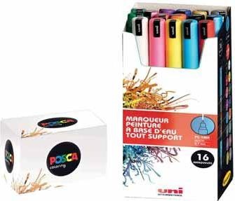Actual product image Posca PC-1MR Fineliner brand (Assorted colours, 0.70 mm, 16 x)