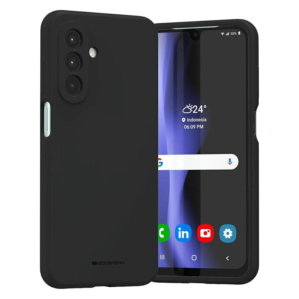 Mercury Etui Silicone Sam A26 czarny/black (Samsung Galaxy A26), Smartphonehoes, Zwart