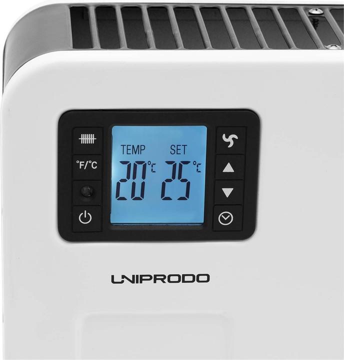 Produktbild Uniprodo Konvektorheizung Elektroheizung 2300 W 5 - 37 °C 25 m² Timer LCD Fernbedienung (2300 W)