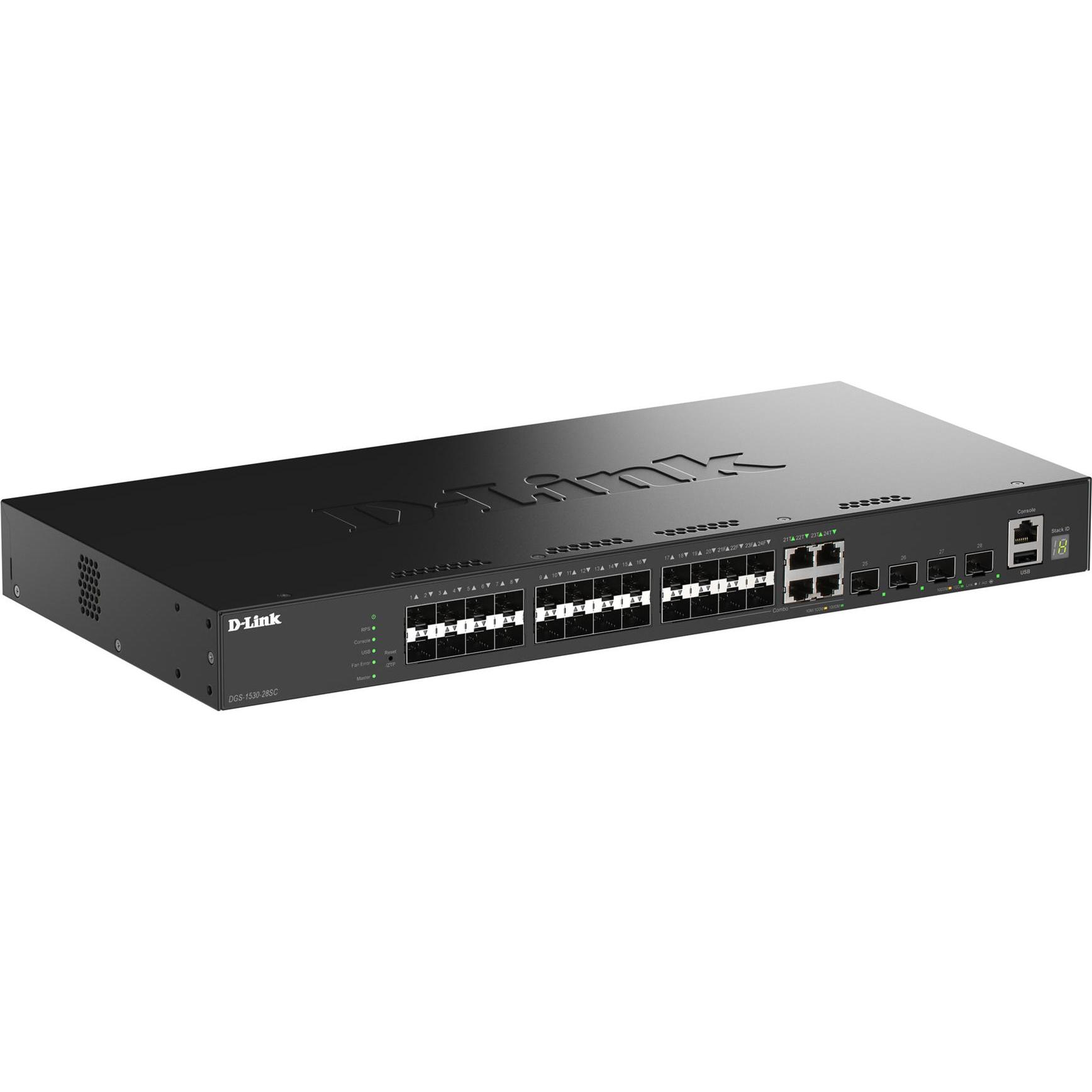 D-Link 28-PORT 1G SMART STACK SWITCH (28 porte), Switch di rete, Nero