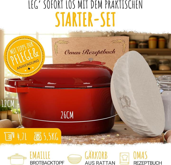Image du produit Schmorgold Brotbacktopf (26 cm, Cocotte + faitout, Fonte)