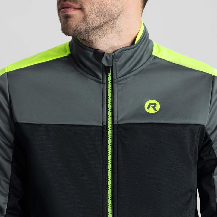 Actual product image Rogelli Freeze Winter Fietsjack Heren - Wielrenjack - Zwart, Grijs, Fluor - Maat S (S)