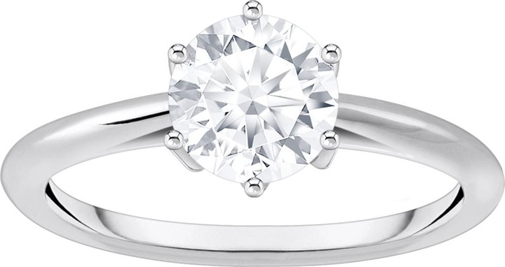Produktbild Thomas Sabo Ring mit weissem Stein im Brillantschliff (60, 925 Silber)