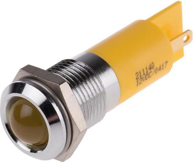 Produktbild RS PRO LED Einbau-Anzeige gelb 14mm 12Vdc