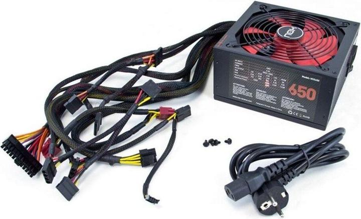 Actual product image Nox NXS650 Power Supply 650 W 20+4 pin ATX Black (650 W)