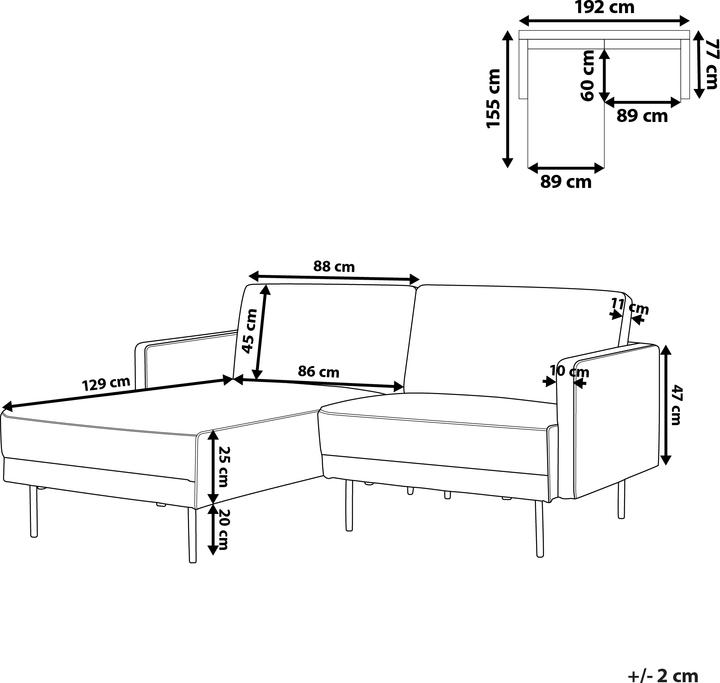 Produktbild Beliani Breda (Ecksofa)