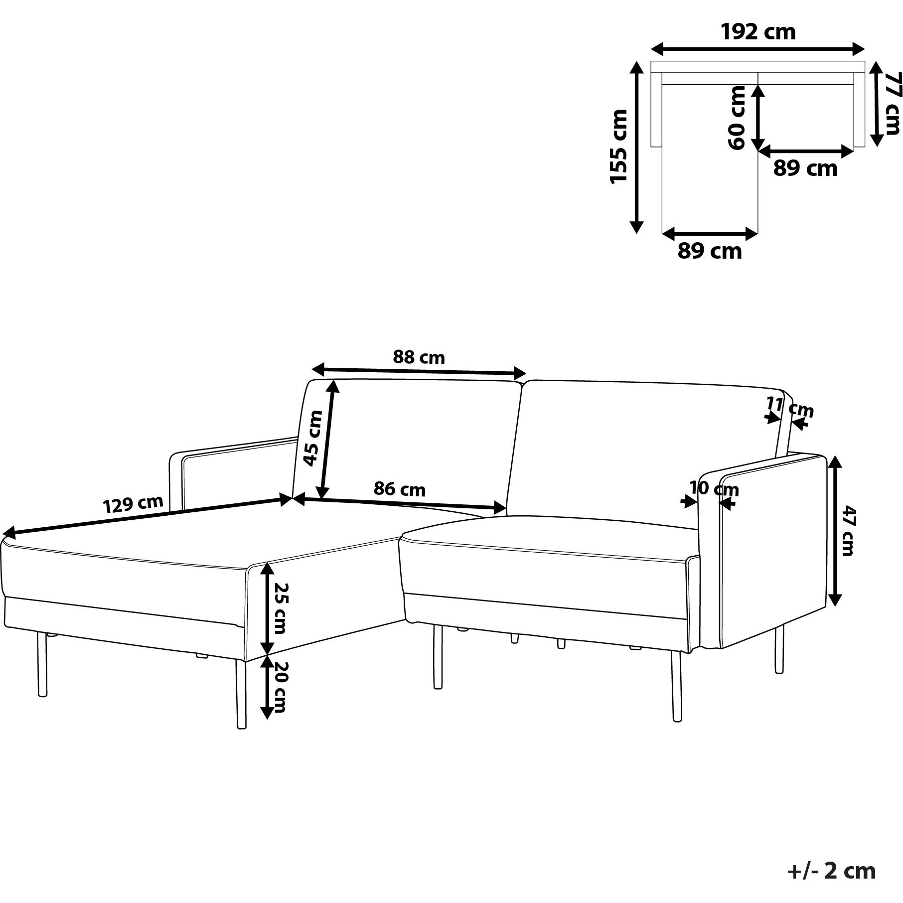 Thumbnail - Beliani, Sofa, Breda (Ecksofa)