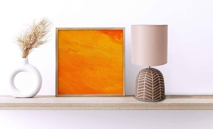 Image du produit Näve Lampe de table en céramique Folio H : env. 27,5 cm brun (E14)