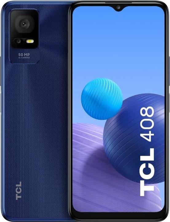 Produktbild TCL 408 (64 GB, Midnight Blue, 6.60", Dual SIM, 50 Mpx, 4G)