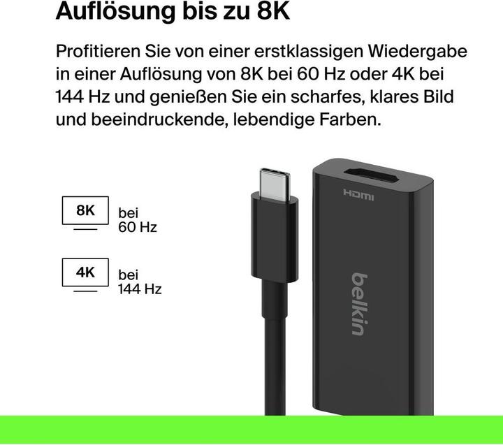 Produktbild Belkin HDMI (Typ A) — USB Typ C (HDMI, 19 cm)