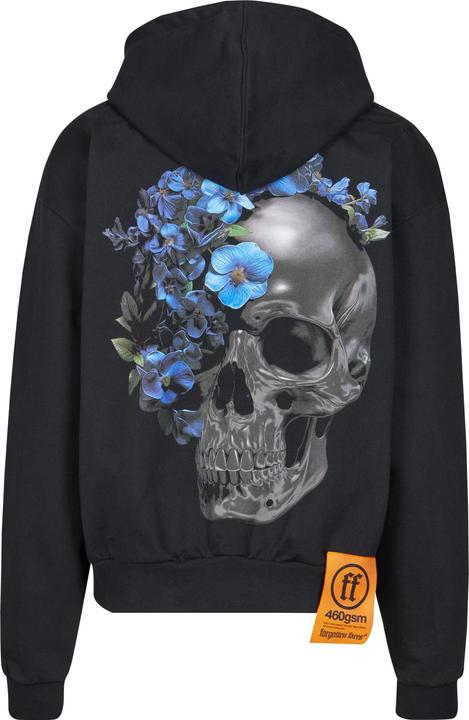 Produktbild Forgotten Faces Flowered Skull Heavy Oversize Zipper black XS (XS)