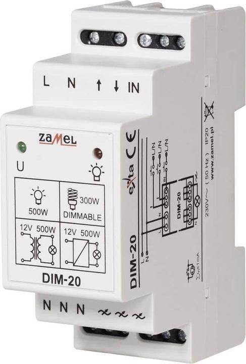 Actual product image Zamel Dimmer with standby mode and memory for illuminance DIM-20