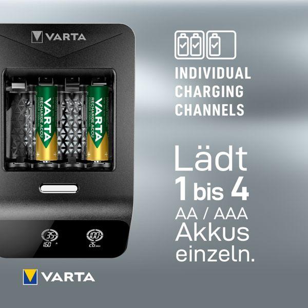 Actual product image Varta LCD Ultra Fast Charger+ (1 pcs., AA, 2100 mAh, Battery + charger)