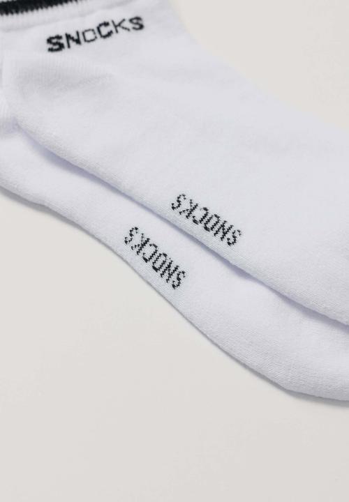 Actual product image Snocks Retro sneaker socks with stripes (pack of 4, 47 - 50)