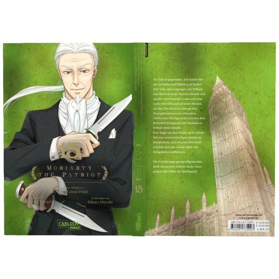 Thumbnail - Moriarty the Patriot 15, Belletristik von Ryosuke Takeuchi, Hikaru Miyoshi, Gandalf Bartholomäus