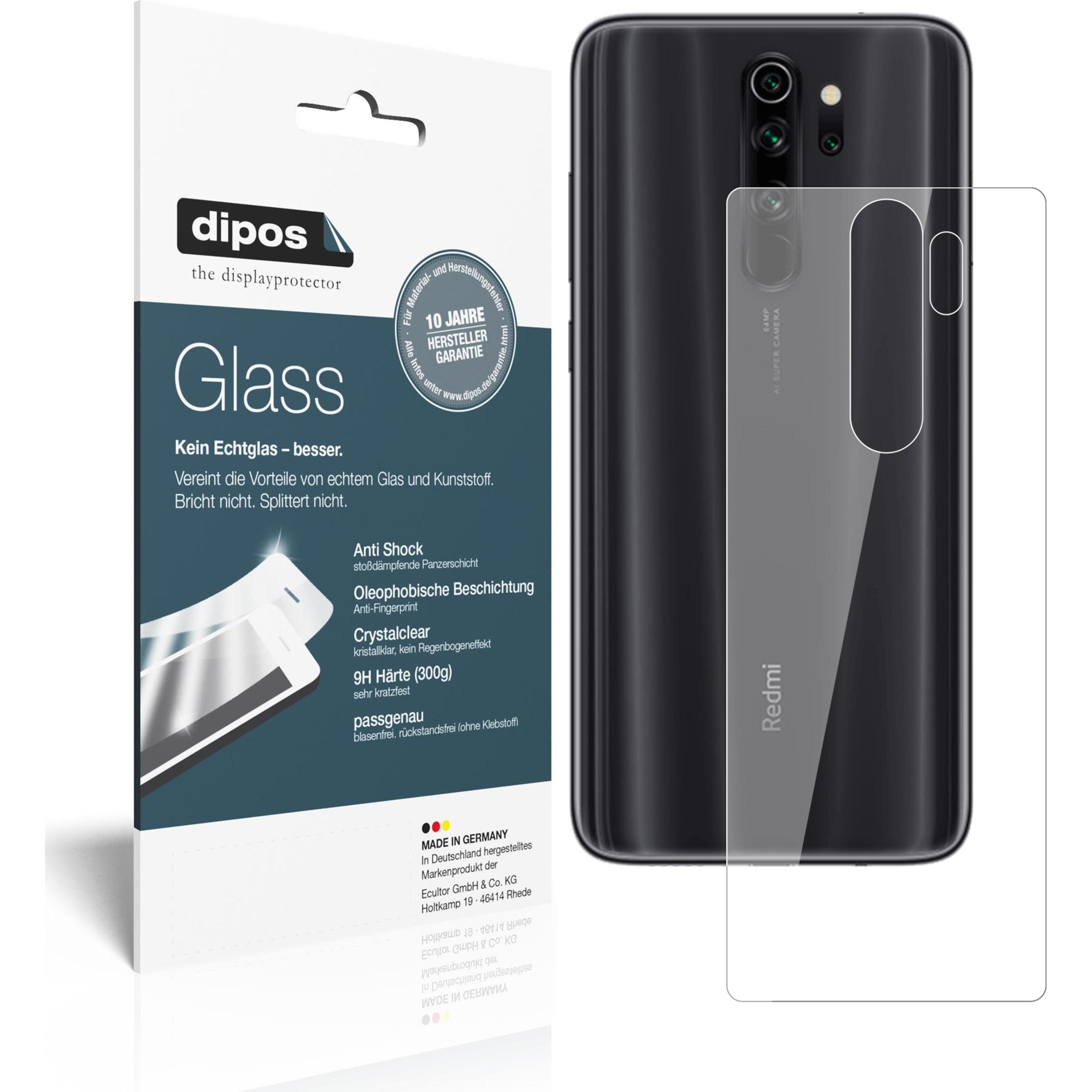 Dipos Displayschutz Anti-Shock (2 Stück, Xiaomi Redmi Note 8 Pro), Smartphone Schutzfolie, Transparent