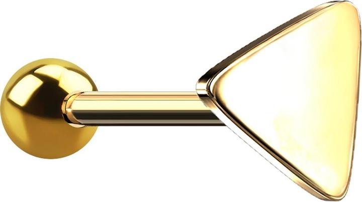 Image du produit Star Piercing Micro Barbell vergoldet mit Kugel und Dreieck (sans laiton, Acier chirurgical 316L)