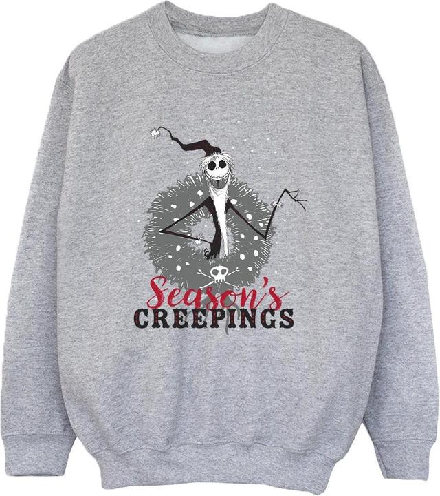 Actual product image Disney Boys The Nightmare Before Christmas Seasons Creepings Wreath Sweatshirt (128)