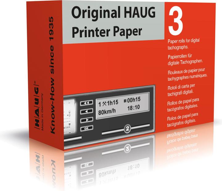 Produktbild Haug Thermorolle Economy 030 100-O 57mmx8m weiss 3 St./Pack.