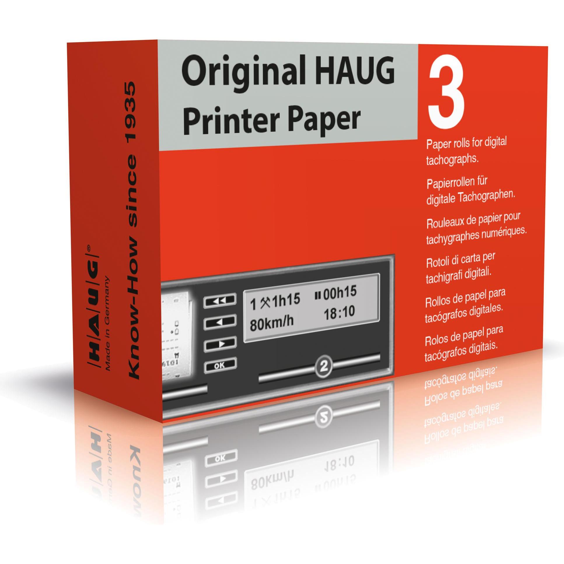 Haug, Thermopapierrolle, Thermorolle Economy 030 100-O 57mmx8m weiss 3 St./Pack.