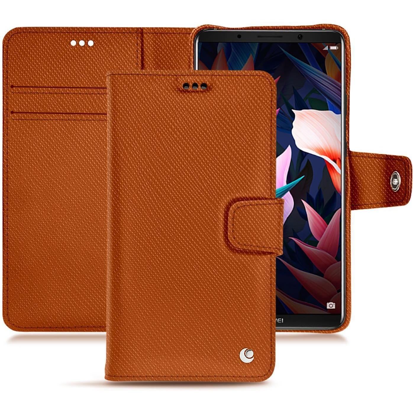 Noreve Lederschutzhülle (Huawei Mate 10 Pro), Smartphone Hülle, Orange