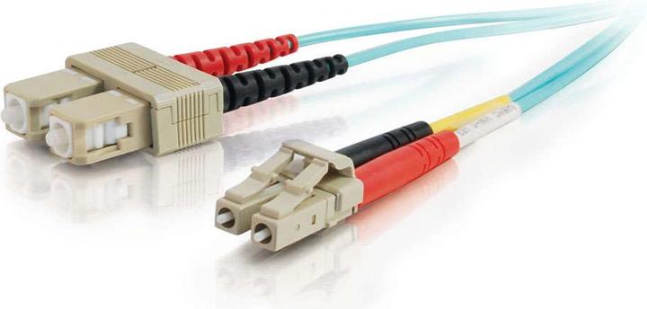 Produktbild C2G LC-SC 10Gb 50/125 OM3 Duplex Multimode PVC Fiber Optic Cable (LSZH) (2 m)