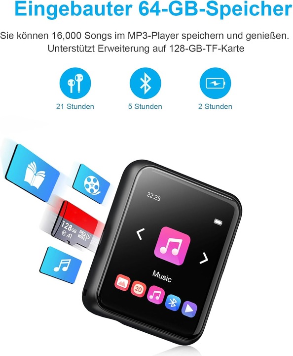 Actual product image Joliker Full touchscreen Bluetooth 5.0 MP3 (64 GB)