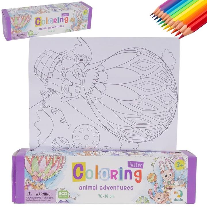 Produktbild Dodo Poster zum Ausmalen Tiere