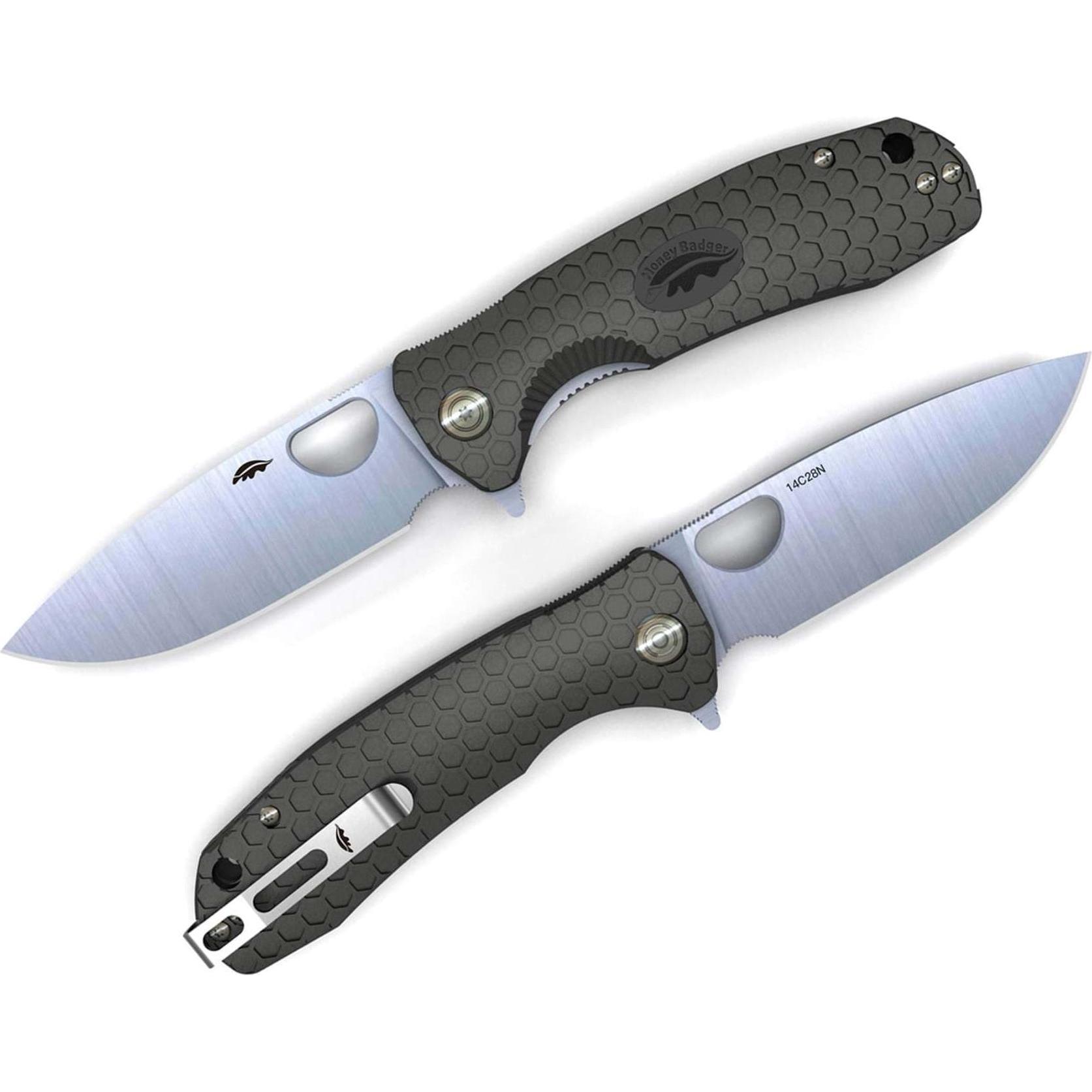 Thumbnail - Honey Badger, Mehrzweckmesser, Flipper 14C28N Medium Black (8.10 cm)