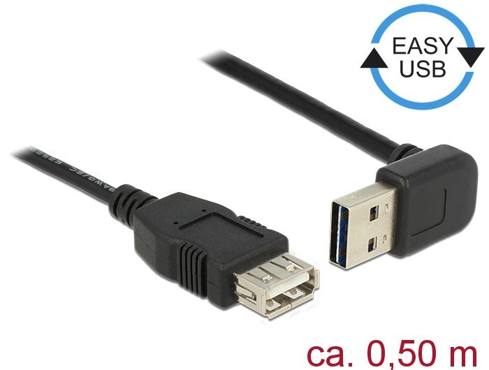 Actual product image Delock USB2.0 cable Easy A-A: 0.5m, black (0.50 m, USB 2.0)