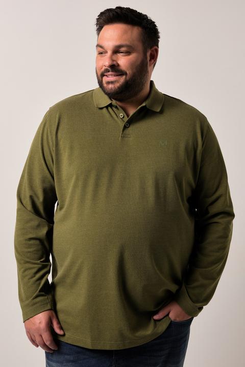 Image du produit Men+ Polo en maille piquée, manches longues, collection Basic – jusqu'au 8 XL (6XL)