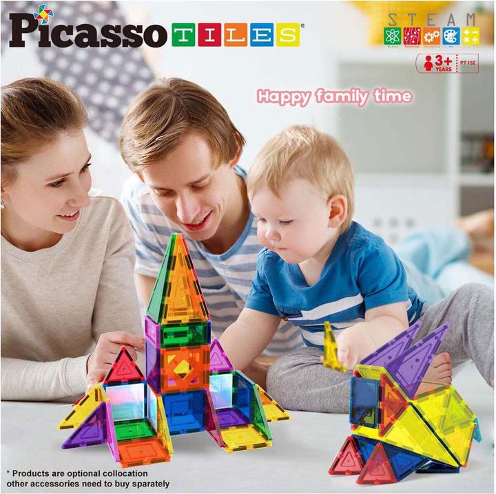 Actual product image PicassoTiles Picasso Tiles - 3-D Magnetic Building Set (152 pcs) (PT152)