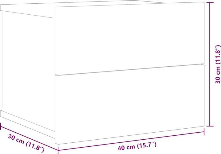 Immagine prodotto vidaXL Nachttisch (30 x 30 x 30 cm)