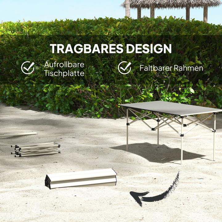 Produktbild Outsunny Campingtisch Aluminium Khaki