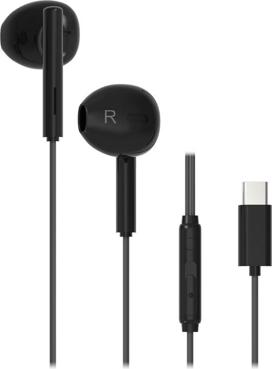 Image du produit Vivanco Casque stéréo USB-C Capsule In-Ear, noir, filaire, télécommande incluse (Filaire)
