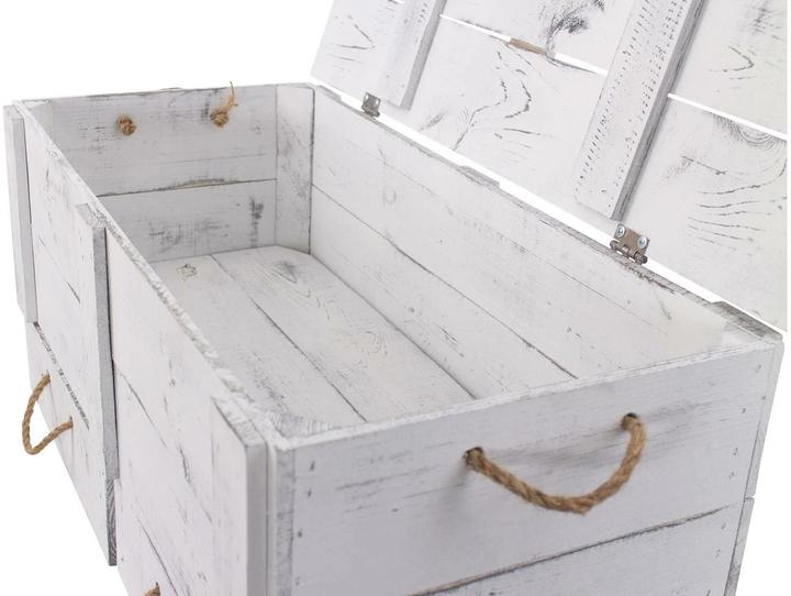 Immagine prodotto Holz Zollhaus Petto Vintage Shabby Bianco, 85 x 42 cm (42 x 85 x 12 cm, 137.51 l)