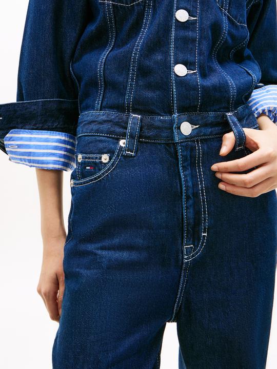Produktbild Tommy Jeans Flag Embroidery Collared Denim Jumpsuit (M)